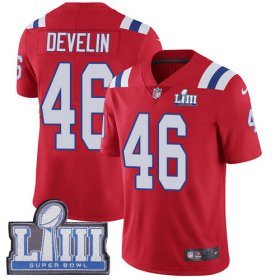 Wholesale Cheap Nike Patriots #46 James Develin Red Alternate Super Bowl LIII Bound Men\'s Stitched NFL Vapor Untouchable Limited Jersey