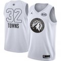 Wholesale Cheap Nike Timberwolves #32 Karl-Anthony Towns White NBA Jordan Swingman 2018 All-Star Game Jersey