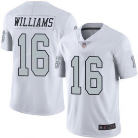 Wholesale Cheap Nike Raiders #16 Tyrell Williams White Men\'s Stitched NFL Limited Rush Jersey