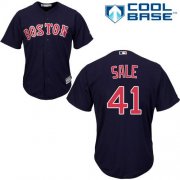 Wholesale Cheap Red Sox #41 Chris Sale Navy Blue Alternate Women's Stitched MLB Jersey