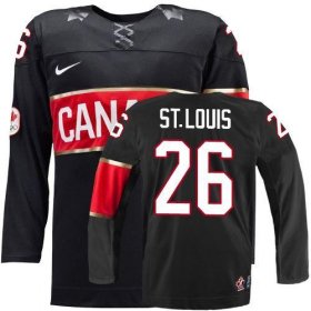 Wholesale Cheap Olympic 2014 CA. #26 Martin St. Louis Black Stitched NHL Jersey