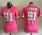 Wholesale Cheap Nike Redskins #91 Ryan Kerrigan Pink Women's Stitched NFL Elite Bubble Gum Jersey