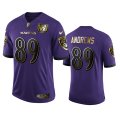 Wholesale Cheap Baltimore Ravens #89 Mark Andrews Men's Nike Purple Team 25th Season Golden Limited NFL Jersey