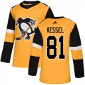 Wholesale Cheap Adidas Penguins #81 Phil Kessel Gold Alternate Authentic Stitched NHL Jersey