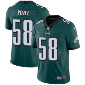 Wholesale Cheap Nike Eagles #58 LJ Fort Midnight Green Team Color Men\'s Stitched NFL Vapor Untouchable Limited Jersey