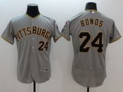 Wholesale Cheap Pirates #24 Barry Bonds Grey Flexbase Authentic Collection Stitched MLB Jersey