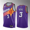 Wholesale Cheap Men's Phoenix Suns #3 Bradley Beal Purple Classic Edition Stitched Basketball Jersey