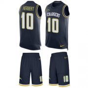 Wholesale Cheap Nike Chargers #10 Justin Herbert Navy Blue Team Color Men's Stitched NFL Limited Tank Top Suit Jersey