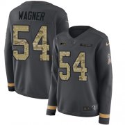 Wholesale Cheap Nike Seahawks #54 Bobby Wagner Anthracite Salute to Service Women's Stitched NFL Limited Therma Long Sleeve Jersey