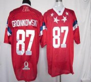 Wholesale Cheap Patriots #87 Rob Gronkowski Red 2012 Pro Bowl Stitched NFL Jersey