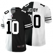 Cheap Denver Broncos #10 Jerry Jeudy Men's Black V White Peace Split Nike Vapor Untouchable Limited NFL Jersey