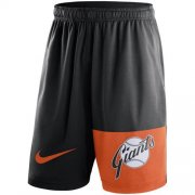 Wholesale Cheap Men's San Francisco Giants Nike Black Cooperstown Collection Dry Fly Shorts