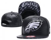 Wholesale Cheap NFL Philadelphia Eagles Team Logo Black Snapback Adjustable Hat