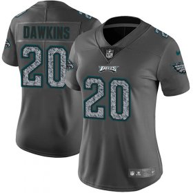 Wholesale Cheap Nike Eagles #20 Brian Dawkins Gray Static Women\'s Stitched NFL Vapor Untouchable Limited Jersey