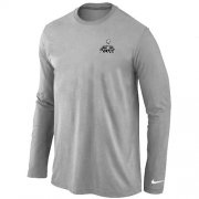Wholesale Cheap Nike Seattle Seahawks Super Bowl XLVIII Champions Trophy Collection Locker Room Long Sleeve Light Grey