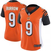 Wholesale Cheap Nike Bengals #9 Joe Burrow Orange Alternate Women's Stitched NFL Vapor Untouchable Limited Jersey