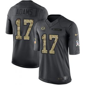 Wholesale Cheap Nike Packers #17 Davante Adams Black Youth Stitched NFL Limited 2016 Salute to Service Jersey