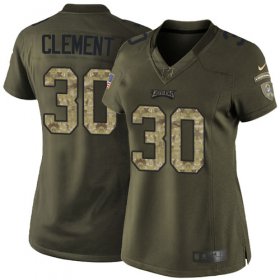 Wholesale Cheap Nike Eagles #30 Corey Clement Green Women\'s Stitched NFL Limited 2015 Salute to Service Jersey