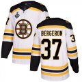 Wholesale Cheap Adidas Bruins #37 Patrice Bergeron White Road Authentic Stanley Cup Final Bound Stitched NHL Jersey