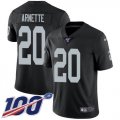 Wholesale Cheap Nike Raiders #20 Damon Arnette Black Team Color Men's Stitched NFL 100th Season Vapor Untouchable Limited Jersey