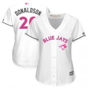 Wholesale Cheap Blue Jays #20 Josh Donaldson White Mother's Day Cool Base Women's Stitched MLB Jersey