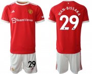 Wholesale Cheap Men 2021-2022 Club Manchester United home red 29 Adidas Soccer Jersey