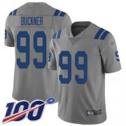 Wholesale Cheap Nike Colts #99 DeForest Buckner Gray Men's Stitched NFL Limited Inverted Legend 100th Season Jersey