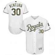 Wholesale Cheap Royals #30 Yordano Ventura White Flexbase Authentic Collection Memorial Day Stitched MLB Jersey