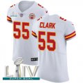 Wholesale Cheap Nike Chiefs #55 Frank Clark White Super Bowl LIV 2020 Men's Stitched NFL New Elite Jersey