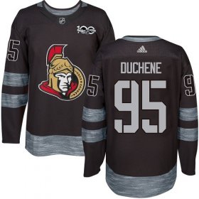 Wholesale Cheap Adidas Senators #95 Matt Duchene Black 1917-2017 100th Anniversary Stitched NHL Jersey