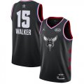 Wholesale Cheap Hornets #15 Kemba Walker Black Basketball Jordan Swingman 2019 All-Star Game Jersey