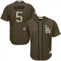 Wholesale Cheap Dodgers #5 Corey Seager Green Salute to Service Stitched MLB Jersey