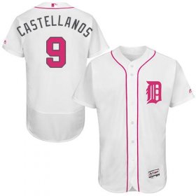 Wholesale Cheap Tigers #9 Nick Castellanos White Flexbase Authentic Collection Mother\'s Day Stitched MLB Jersey