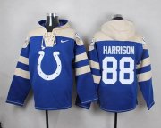 Wholesale Cheap Nike Colts #88 Marvin Harrison Royal Blue Player Pullover NFL Hoodie