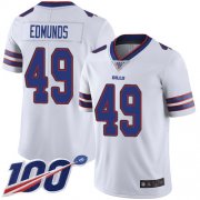 Wholesale Cheap Nike Bills #49 Tremaine Edmunds White Men's Stitched NFL 100th Season Vapor Limited Jersey