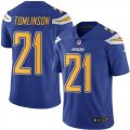 Wholesale Cheap Nike Chargers #21 LaDainian Tomlinson Electric Blue Men's Stitched NFL Limited Rush Jersey