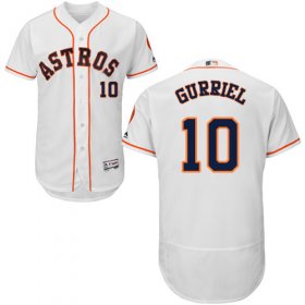 Wholesale Cheap Astros #10 Yuli Gurriel White Flexbase Authentic Collection Stitched MLB Jersey