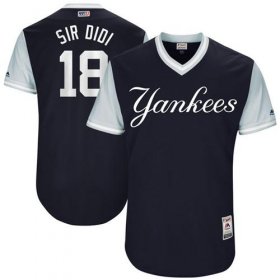 Wholesale Cheap Yankees #18 Didi Gregorius Navy \"Sir Didi\" Players Weekend Authentic Stitched MLB Jersey