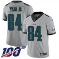 Wholesale Cheap Nike Eagles #84 Greg Ward Jr. Silver Men's Stitched NFL Limited Inverted Legend 100th Season Jersey