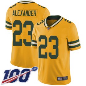 Wholesale Cheap Nike Packers #23 Jaire Alexander Yellow Youth Stitched NFL Limited Rush 100th Season Jersey
