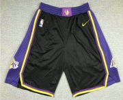 Wholesale Cheap Men's Los Angeles Lakers Black Nike Swingman 2021 Earned Edition Stitched Shorts