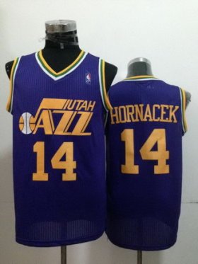 Wholesale Cheap Utah Jazz #14 Jeff Hornacek Purple Swingman Throwback Jersey
