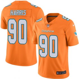 Wholesale Cheap Nike Dolphins #90 Charles Harris Orange Youth Stitched NFL Limited Rush Jersey