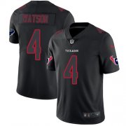 Wholesale Cheap Nike Texans #4 Deshaun Watson Black Men's Stitched NFL Limited Rush Impact Jersey