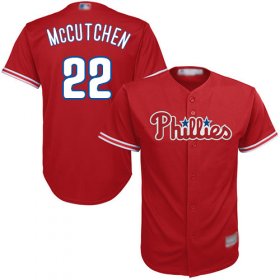 Wholesale Cheap Phillies #22 Andrew McCutchen Red New Cool Base Stitched MLB Jersey