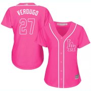 Wholesale Cheap Dodgers #27 Alex Verdugo Pink Fashion Women's Stitched MLB Jersey