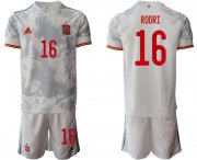 Wholesale Cheap Men 2020-2021 European Cup Spain away white 16 Adidas Soccer Jersey
