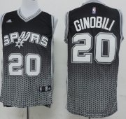 Wholesale Cheap San Antonio Spurs #20 Manu Ginobili Black/White Resonate Fashion Jersey