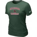 Wholesale Cheap Women's Nike Arizona Cardinals Heart & Soul NFL T-Shirt Dark Green