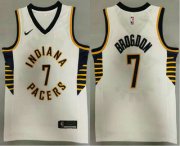 Wholesale Cheap Men's Indiana Pacers #7 Malcolm Brogdon New White 2021 Nike Swingman Stitched NBA Jersey